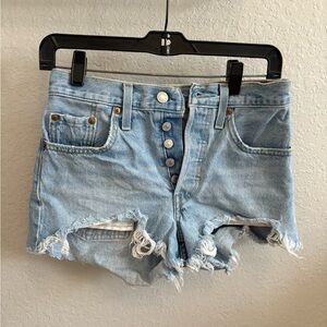 Levi's Blue Jean Shorts Distressed Cut-Off